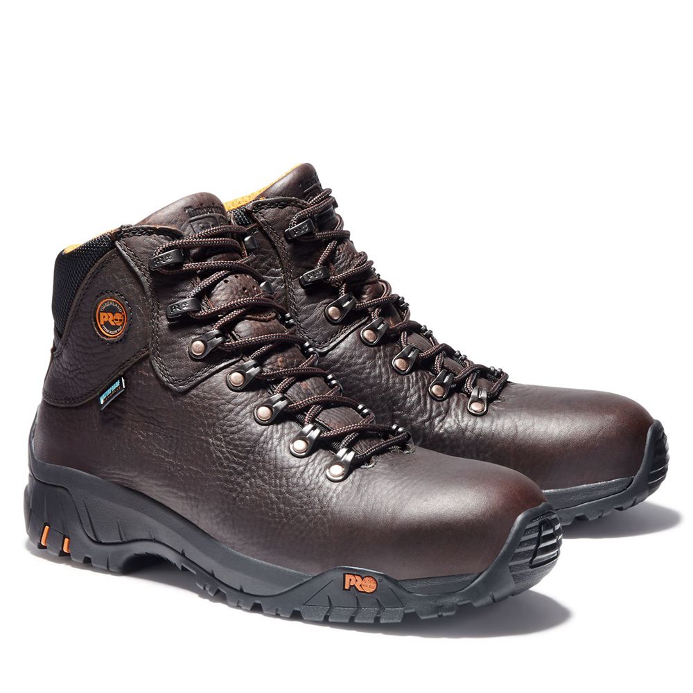 Timberland Μποτακια Εργασίας Ανδρικα Βαθυ Καφε - Pro® Titan® Trekker Alloy Toe - Greece 6208759-PL